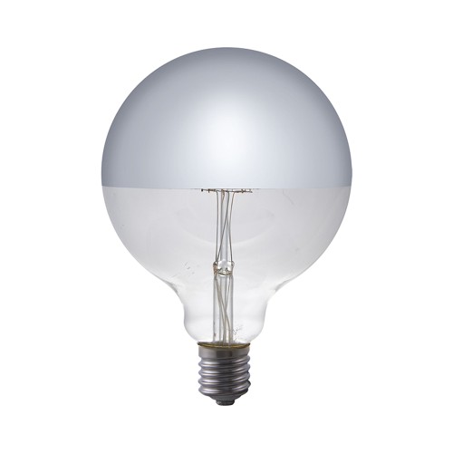 Lampadina LED Globo d.125 Cupola Argento 6.5 W - Eleganza e Design | Dimmerabile