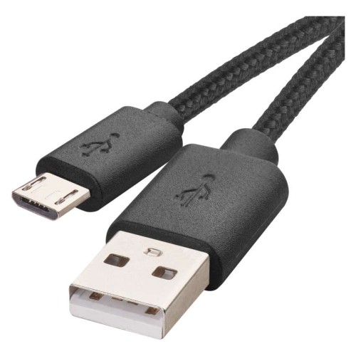 Cavo di Ricarica Rapida e Dati USB-A 2.0 a Micro USB-B 2.0 2m - Rivestito in Tessuto