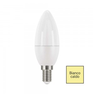 Lampadina LED E14 9W a oliva bianco caldo - D'Alessandris