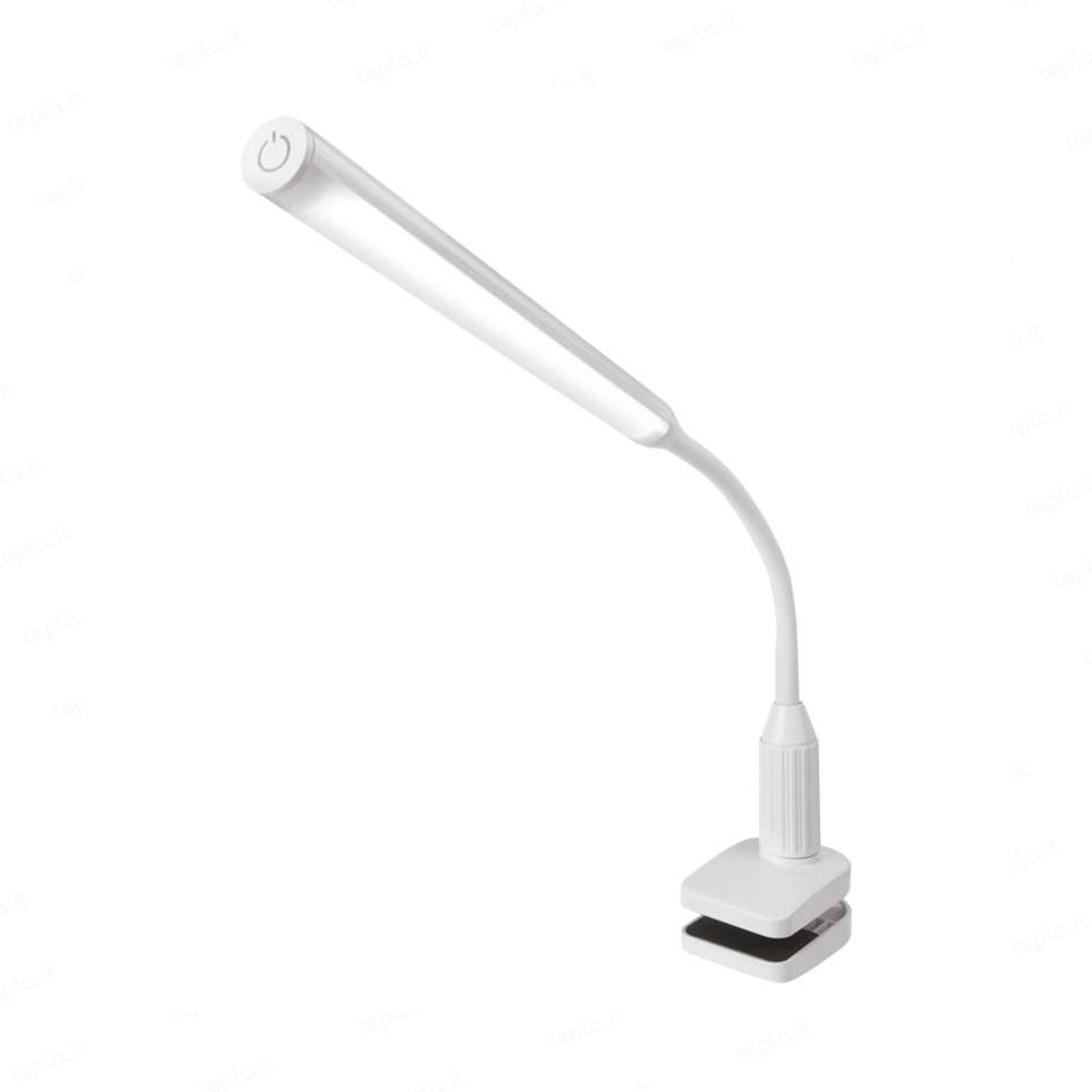 Lampada da Scrivania LED Jasmine Bianca 6W - Dimmerabile, Design Pratico..