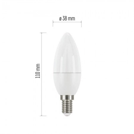 LAMPADINA LED OLIVA 7.3W (60W) E14 4100K 806LM EMOS ZQ3231 - LAMPA